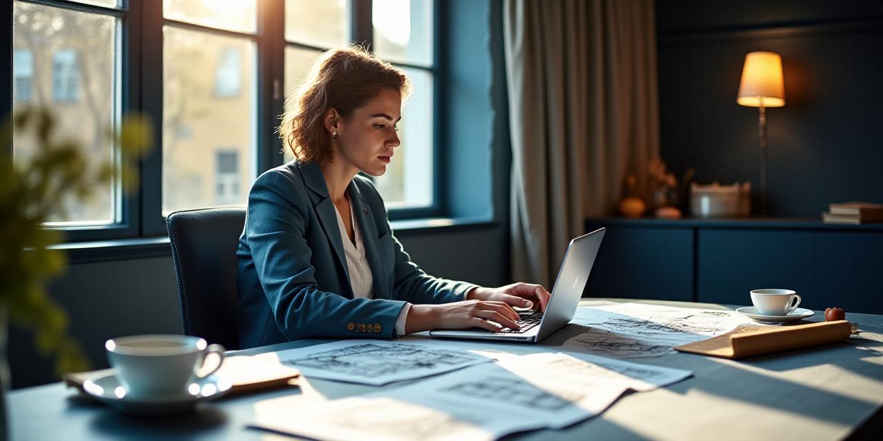 Professional freelancer working in a London studio